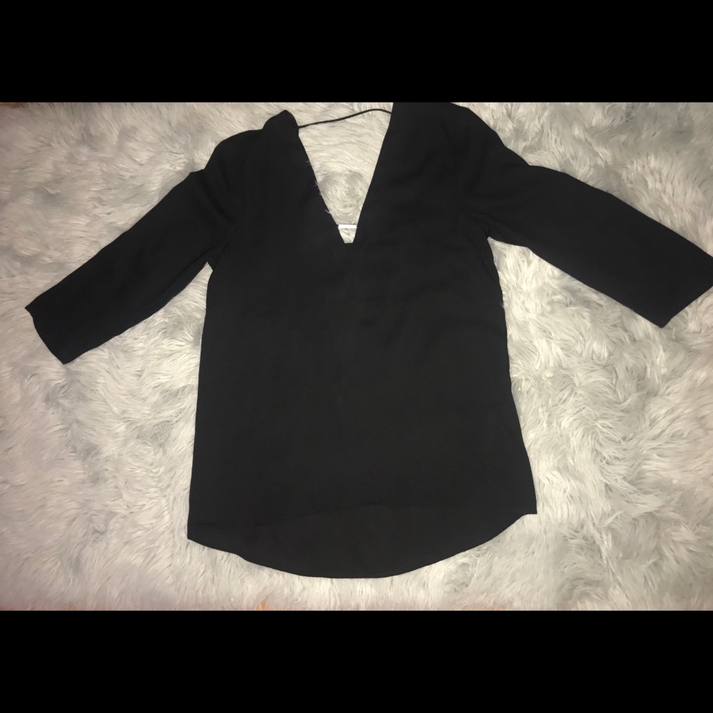 Express Black Cut out Back Blouse